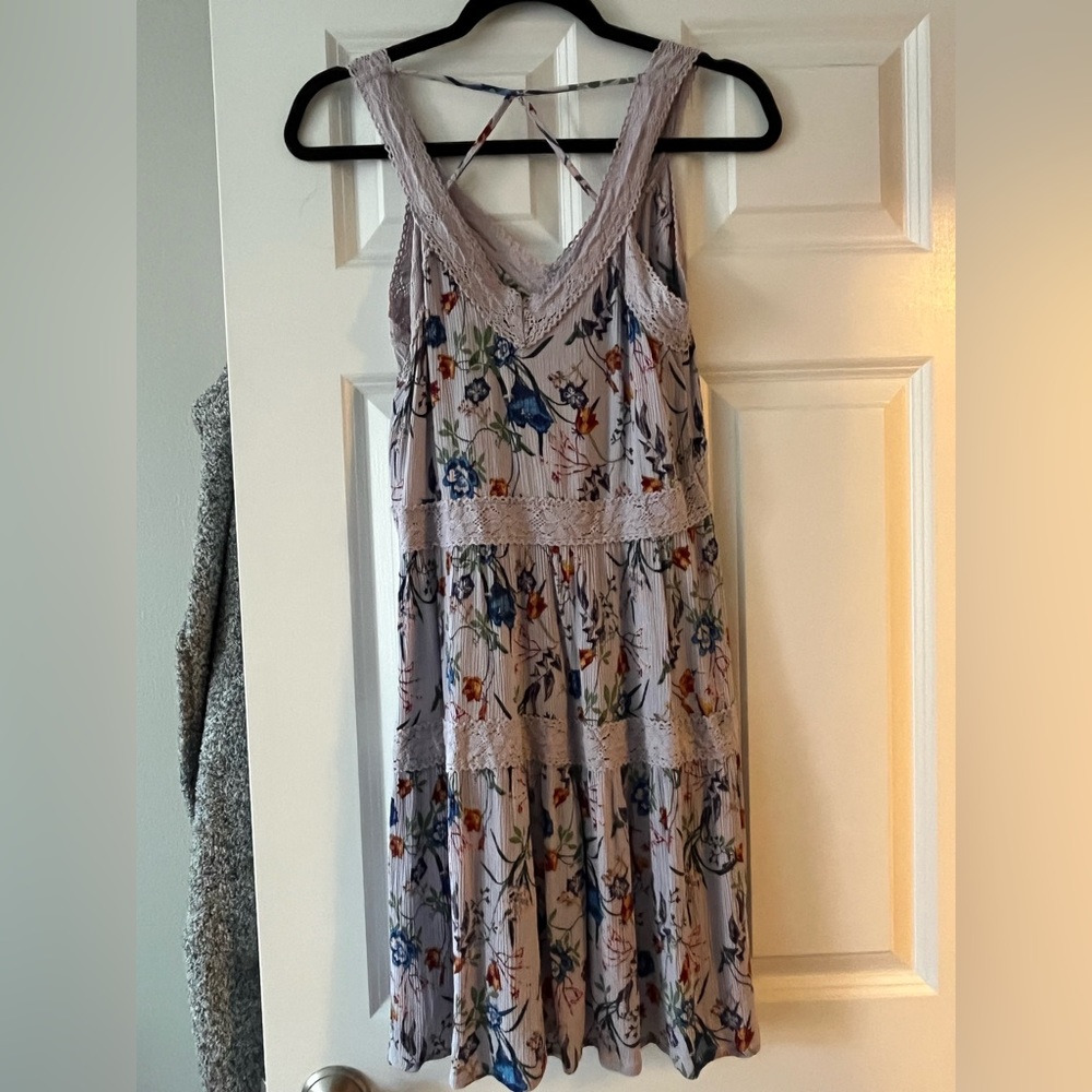 Purple floral dress